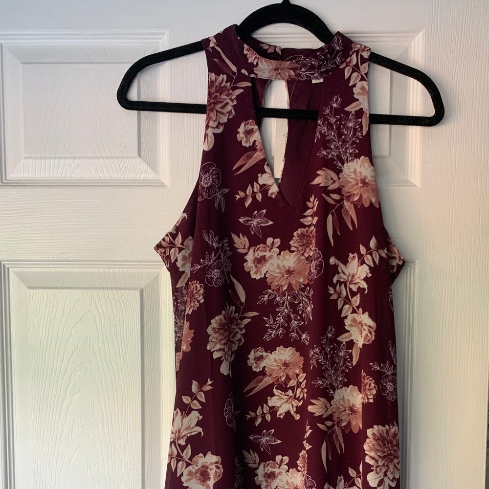 dark purple floral dress